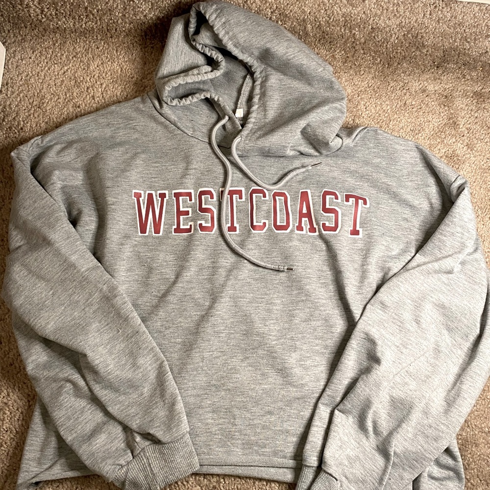 “West Coast” Cropped Sweatshirt Hoodie